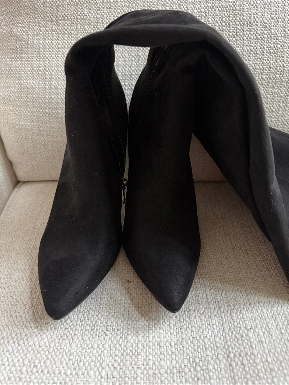 Olivia Miller Black Over-the-Knee Stiletto Boots